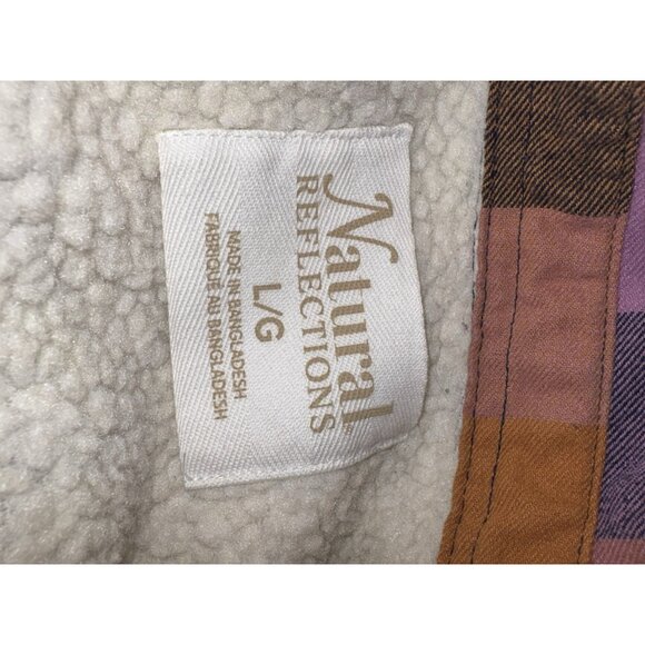 Natural Reflections, Womens Size Large Sherpa Lined Jean Jacket coat - Picture 6 of 7